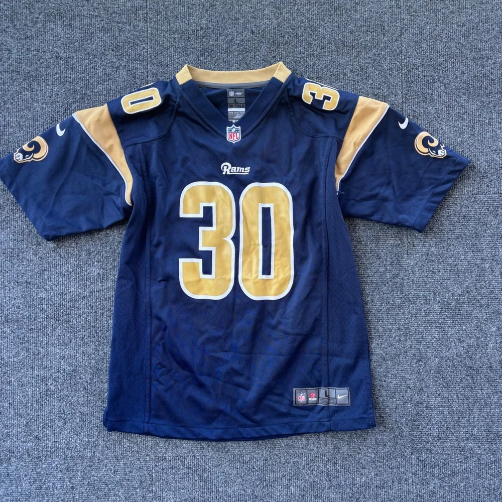 Nike Kids Los Angeles Rams Todd Gurley II Jersey Navy Blue Gold Size L 14/16
